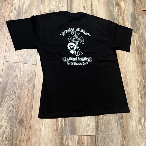 BATHING APE X CHROME HEARTS TEE Baby Milo BlackT-Shirt - Picture 2 of 4